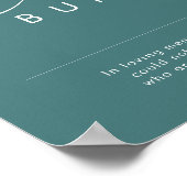 Poster Dusty Boho | Panneau Cette bougie brûle vert (Coin)