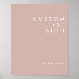 Poster Dusty Boho   Rose Cards and Gifts Custom Sign