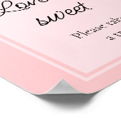 Poster Dusty Rose Floral l'amour est douceur nuptiale (Coin)