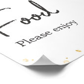 Poster Dusty rose Floral verdure Baby shower Nourriture (Coin)