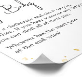 Poster Dusty rose floral verdure Ne pas dire bébé (Coin)