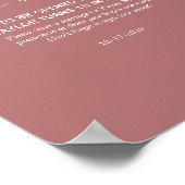 Poster Dusty rose minimal Rustic baby shower temps Capsul (Coin)