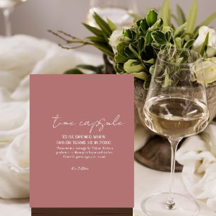 Poster Dusty rose minimal Rustic baby shower temps Capsul