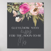 Poster Dusty rose violet FloralDevinez combien de baisers (Devant)