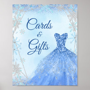 Poster Dusty Royale Winter Snowflake Princess Quinceañera