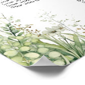 Poster Dusty Sage Green Mariage 14 Tables Mariage Siège (Coin)