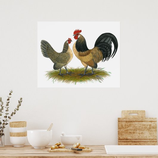 Poster Dutch Bantam : Quail bleu (Cuisine)