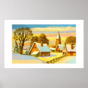 Poster Dutch Christmas scene