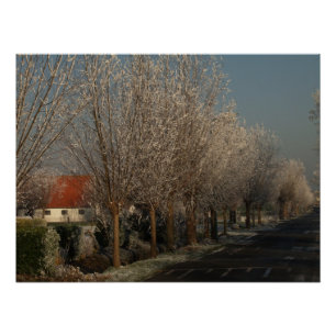 Poster Dutch town, hiver