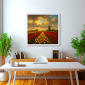 Poster Dutch Tulip Fields