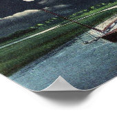 Poster duxbury ma. blue river par lune light (Coin)