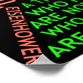 Poster Dwight Eisenhower Anti War Text Art (Coin)