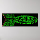 Poster Dwight Eisenhower Anti War Text Art (Devant)