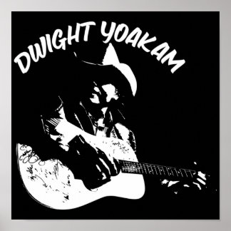 Poster Dwight Yoakam art et illustration Dwight Yoakam d