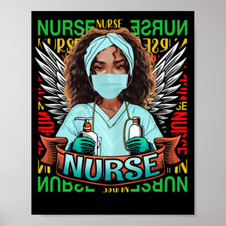 Poster Dy Black Nurse 2022 Costume Black History Mois