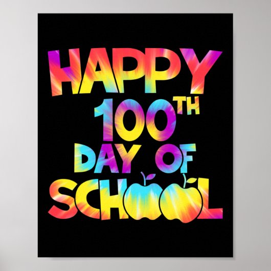 Poster Dye 100 Jours D'École 100E Jour D'Enseignant (Devant)