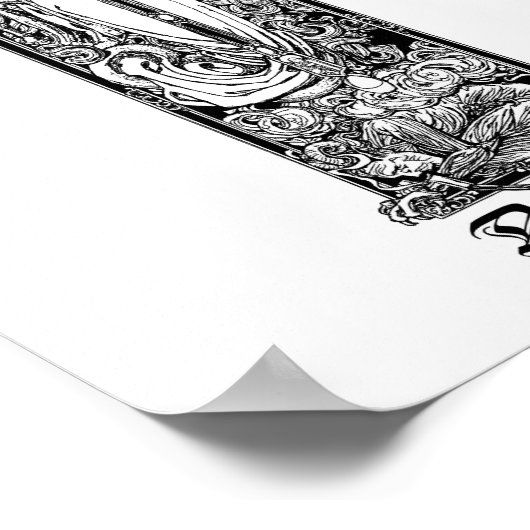 Poster Dymphna St. de Gheel 8" x 10" Imprimer (Coin)