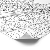 Poster Dynamic Abstract Line Art: Flowing Energy Yin Yang (Coin)