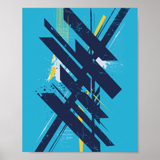 Poster Dynamic Abstract Street Art with Bold Shapes (Devant)