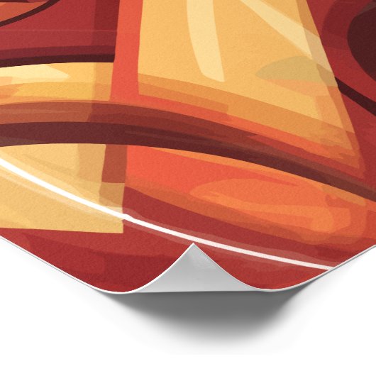 Poster Dynamic blend of warm hues (Coin)