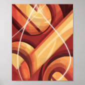 Poster Dynamic blend of warm hues (Devant)