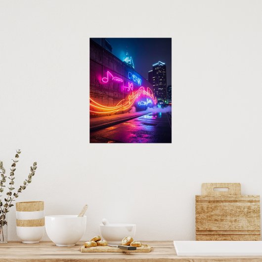 Poster Dynamic City Wall Art (Cuisine)