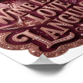 Poster Dynamic Gold LE VIN EST MON LANGAGE D'AMOUR (Coin)