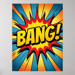 Poster Dynamic Pop Art 'BANG' ! Style comique