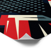 Poster Dynamic Red and Black Arrows Pattern (Coin)