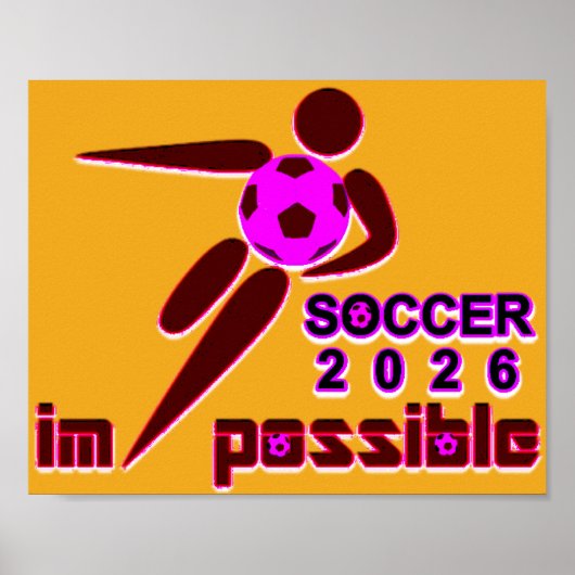 Poster Dynamic Soccer 2026 Conception Silhouette (Devant)