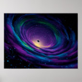 Poster Dynamic Swirling Galaxy Vortex with Central Astron (Devant)