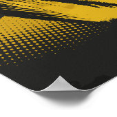 Poster Dynamic Yellow Paint over Dark Surface (Coin)