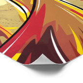 Poster Dynamique Abstrait dans les tons chauds (Coin)