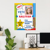 Poster Dynamique Cartoon Comic Style de livre Voting scho (Bureau à domicile)