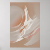 Poster "Dynamique Ethérée" | Tons Terre Art Abstrait (Devant)