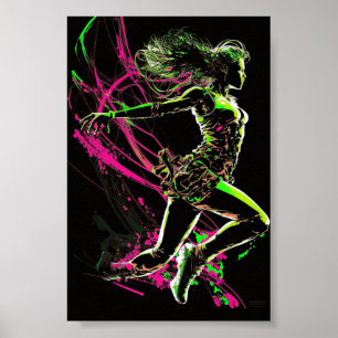 Poster Dynamique Fitness Girl, Female Gym Motivation