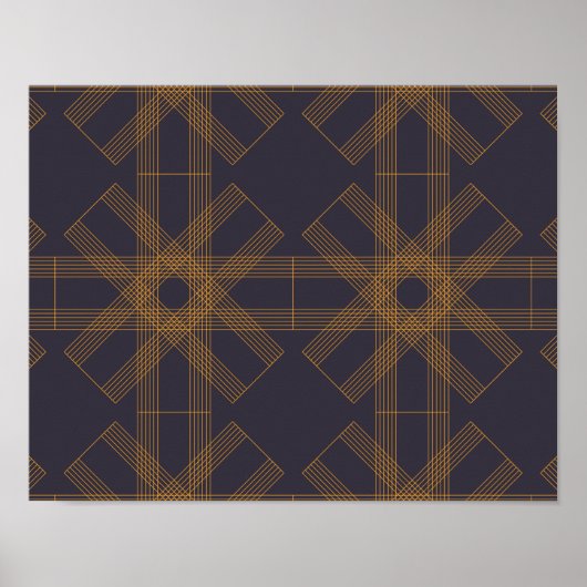 Poster Dynamique, moderne, cool, art motif abstrait (Devant)