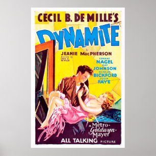 Poster Dynamite, Cecil B. DeMille - film classique