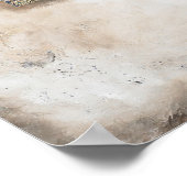 Poster Dynastie - Art Abstrait rouge (Coin)