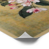 Poster Dynastie Magnolia Fleur et Papillon (Coin)