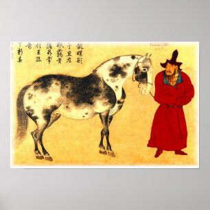 Poster "dynastie Yuan, 1347-Horse et Groom"