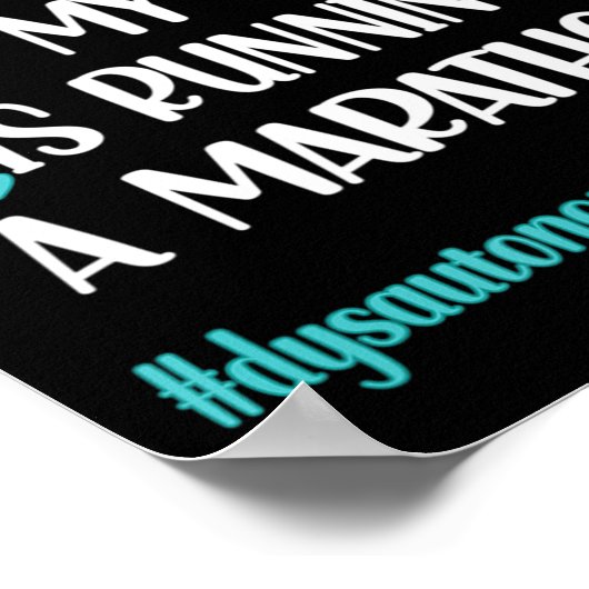 Poster Dysautonomia POTS Turquoise Ribbon Autonome Dysfu (Coin)