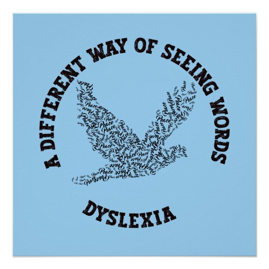 POSTER DYSLEXIA - UNE FAÇON DIFFÉRENTE DE VOIR DES MOTS (Devant)