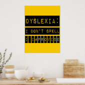 Poster Dyslexie : Je n'épelle pas - I Improvise - Dyslexi (Cuisine)