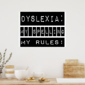 Poster Dyslexie : Mon Orthographe Mes Règles ! Dyslexique (Cuisine)