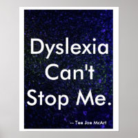 "Dyslexie ne peut pas m'arrêter"