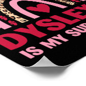 Poster Dyslexie Rétro Est Ma Lecture Dyslectique Superpui (Coin)