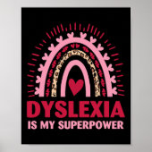 Poster Dyslexie Rétro Est Ma Lecture Dyslectique Superpui (Devant)