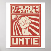 Poster Dyslexiques du monde UNTIE (Devant)