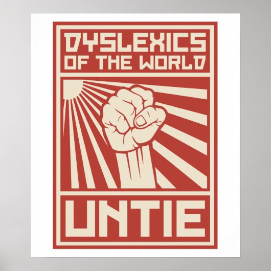 Poster Dyslexiques du monde UNTIE (Devant)